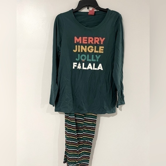 Family Pajamas Matching Womens Merry Jingle Mix It Family Pajama Set M - Picture 7 of 10